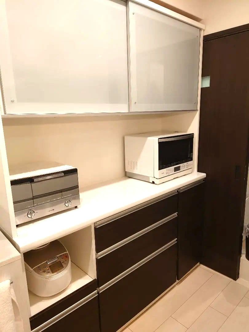 日本製　松田家具1600　 ダークブラウン 食器棚