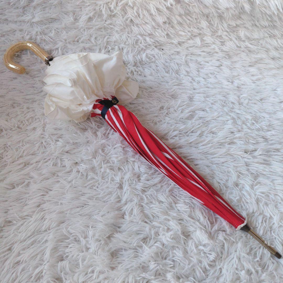 Vivienne Westwood 赤と白のストライプ日傘