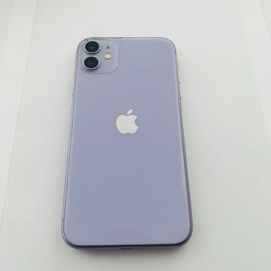 Apple iPhone 11 パープル ジャンク 背面傷あり