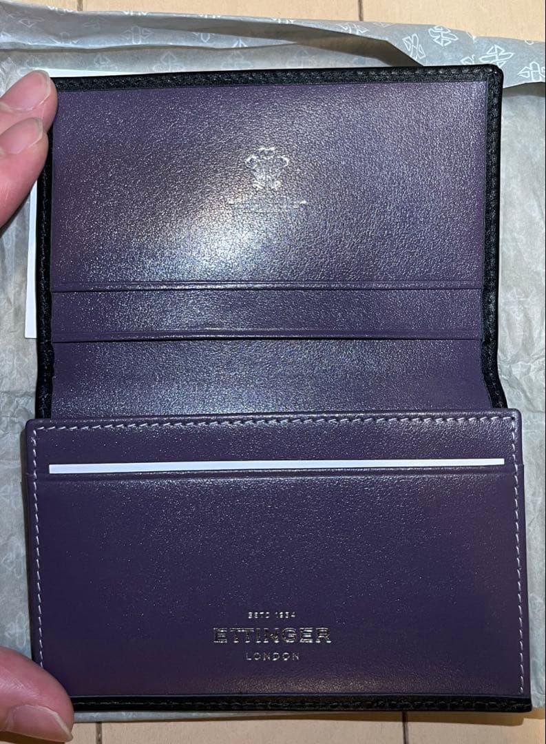 ETTINGER 名刺入れ パープル