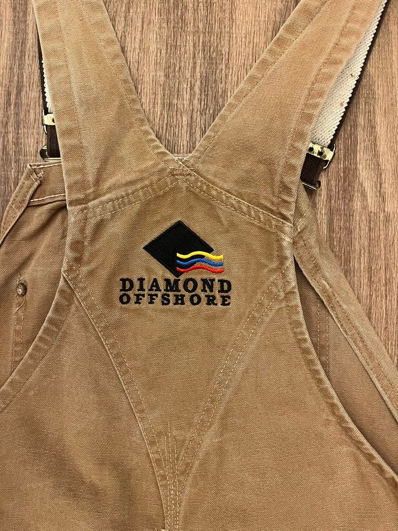 Carhartt ダック地 オーバーオール W34 ダブルニー キャメル