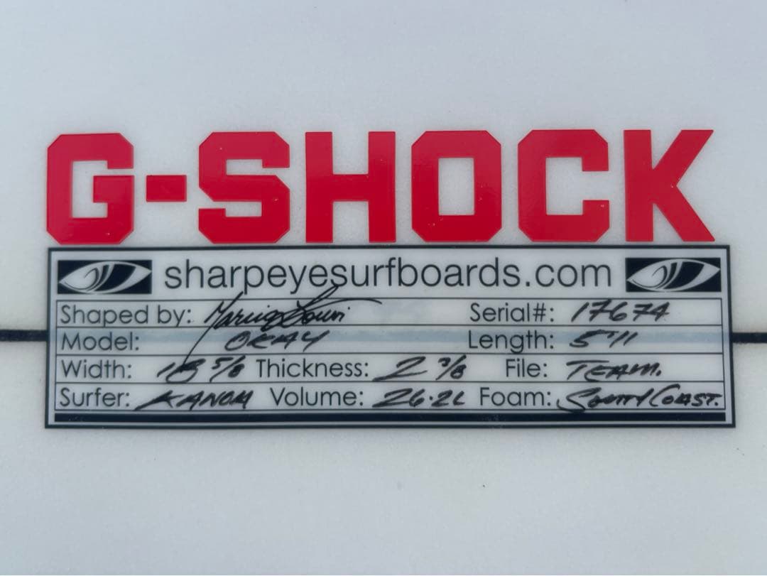 カノア五十嵐　本人直筆ペイント&使用　シャープアイサーフボード