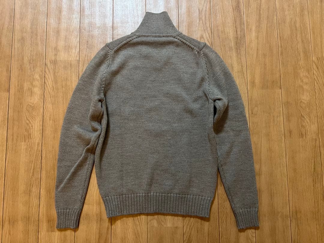 ザノーネ 44 ウールスキッパーニット 美品 ミドルゲージ グレージュ