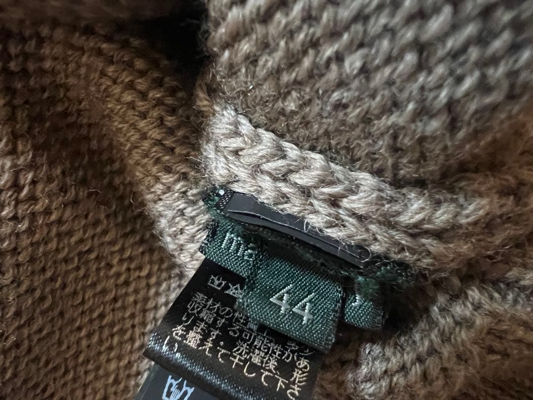 ザノーネ 44 ウールスキッパーニット 美品 ミドルゲージ グレージュ