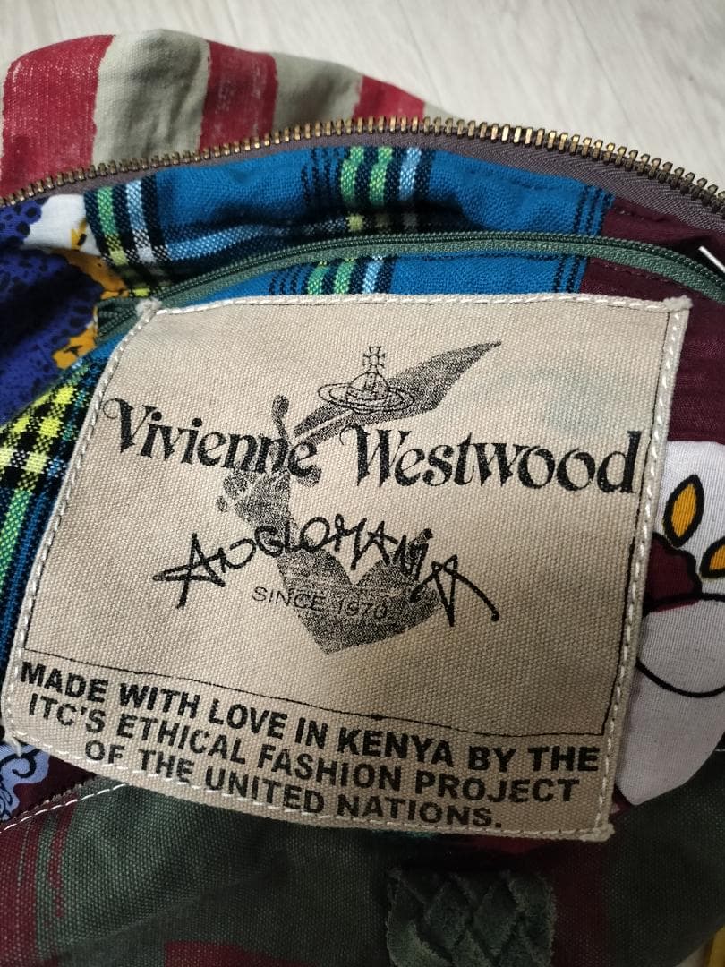 ヴィヴィアン/ヴィンテージ加工再構築ビッグトートバッグ/裏地ネルチェック男女兼用