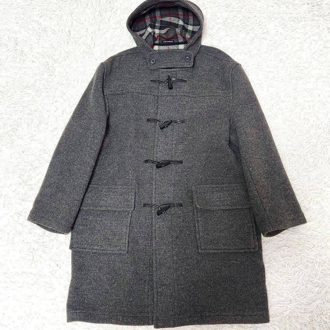 ✨美品✨バーバリー❣️ダッフルコート　L　グレー　バーバリーチェック　ウール