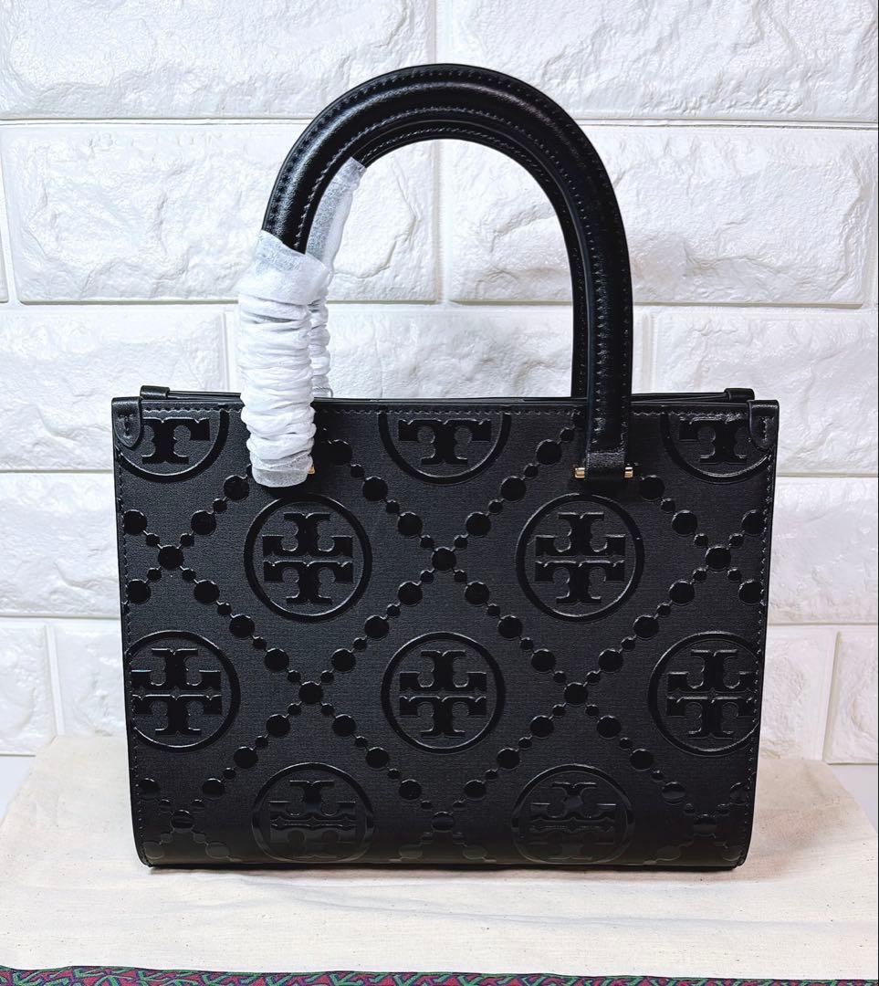 【新作入荷✨️】トリーバーチ Tモノグラム トップハンドル エンボストート