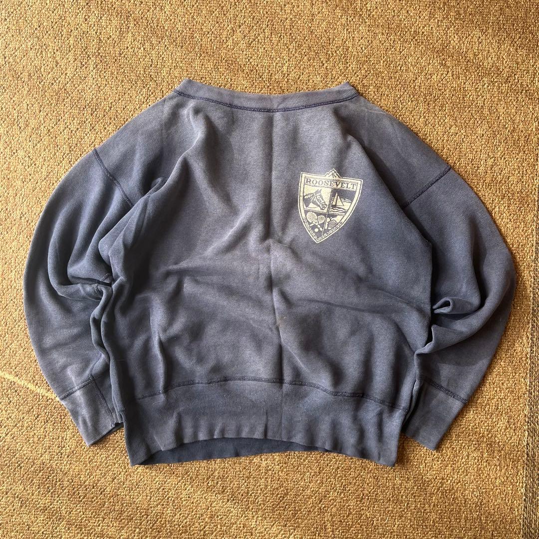 ぽ*け様 50s Champion スウェット 茄子紺 サンフェード ボックスシ