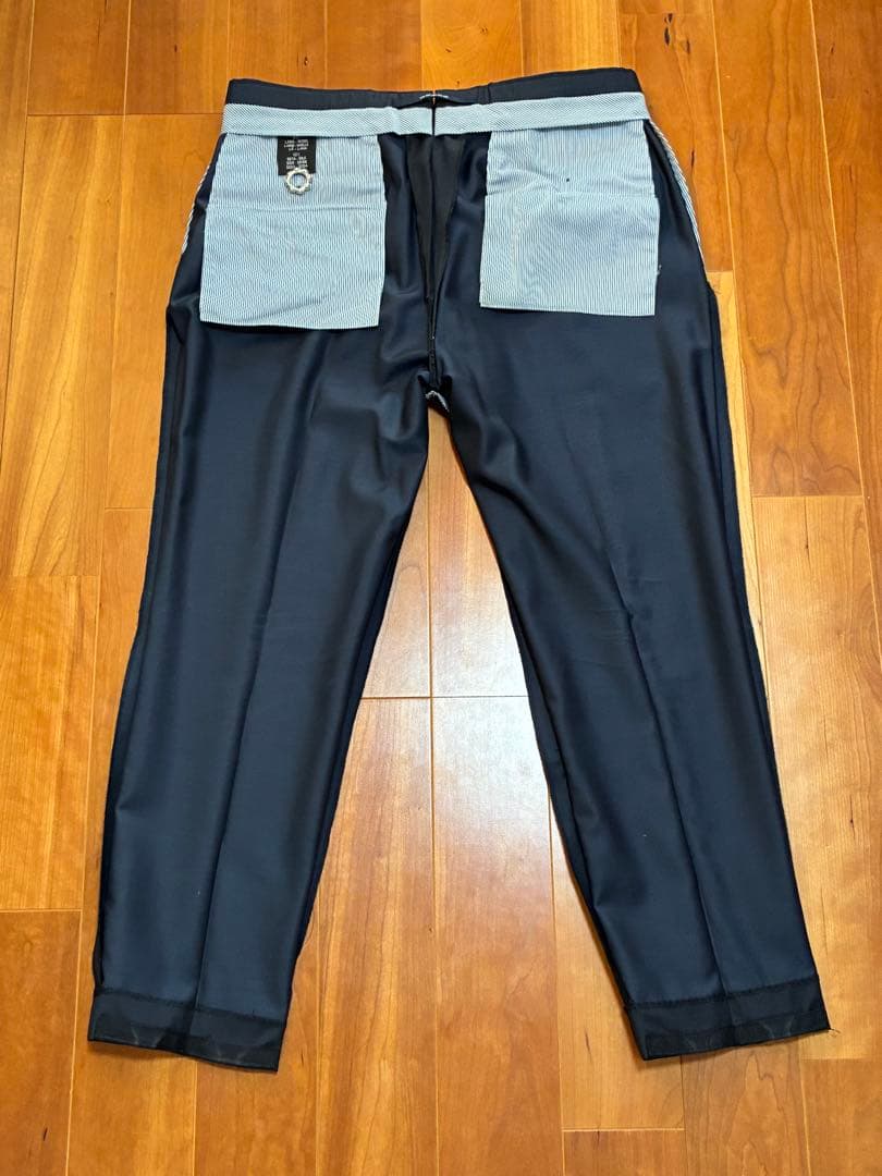 INCOTEX スラックス ポルトガル製 ネイビー 50 スリムテーパード