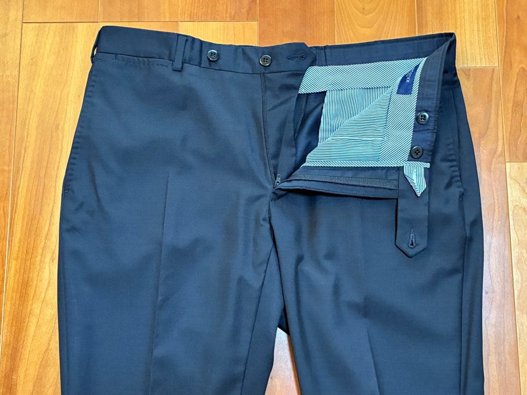 INCOTEX スラックス ポルトガル製 ネイビー 50 スリムテーパード