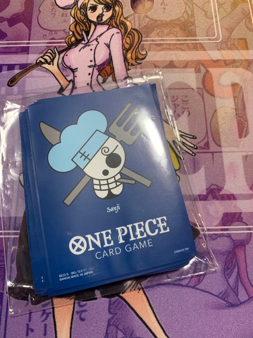 【セット】青紫サンジ　デッキ　公式スリーブ＋オーバースリーブ＋ドン＋サイドパーツ