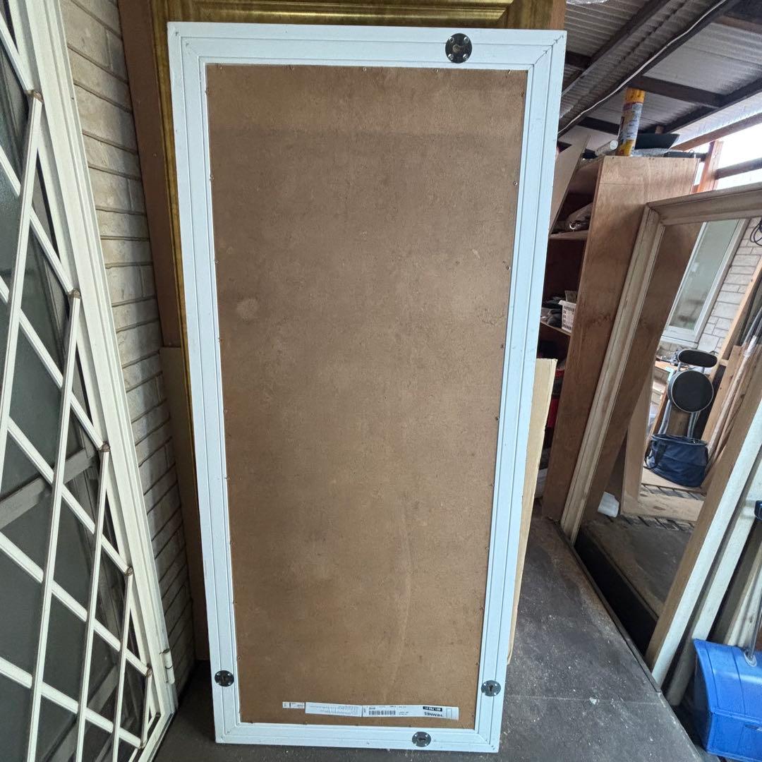 【最終値下げ】アンティーク調ホワイトフレーム全身鏡 姿見 サロン向け たのメル便