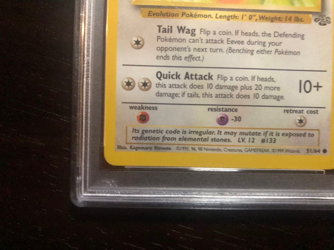 【PSA8】旧裏　がんばイーブイ　Eevee　英語版　ポケモンカードゲーム