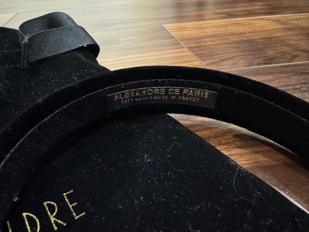 Alexandre de Paris カチューシャ ベロア 黒