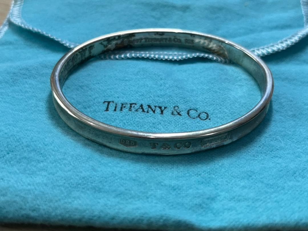 ティファニー 1837 ナローバングル 925 シルバー 約19cm 中古品