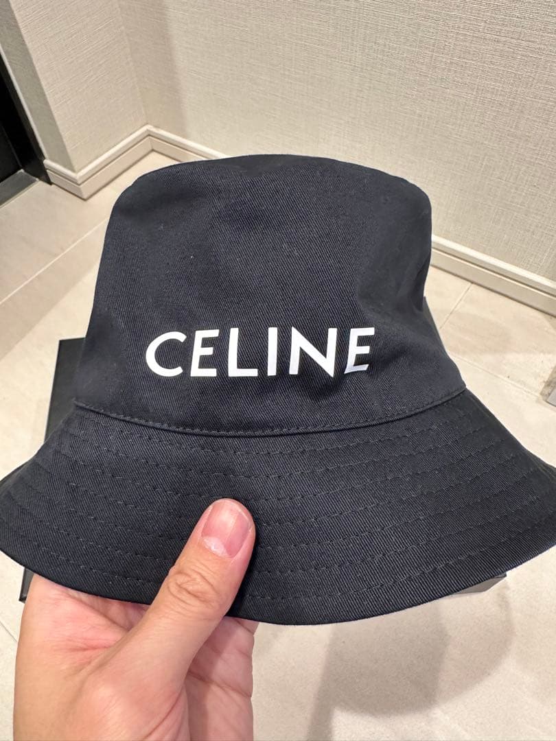 CELINE バケットハット 黒 M