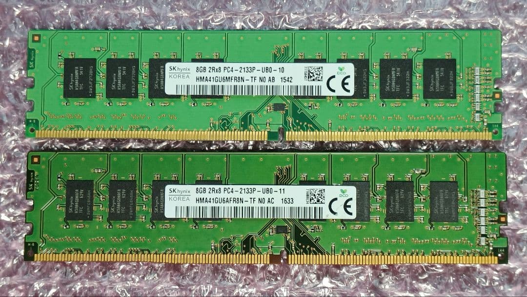 DDR4 8GBx2枚 16GB pc4-2133 動作確認済み ⑤