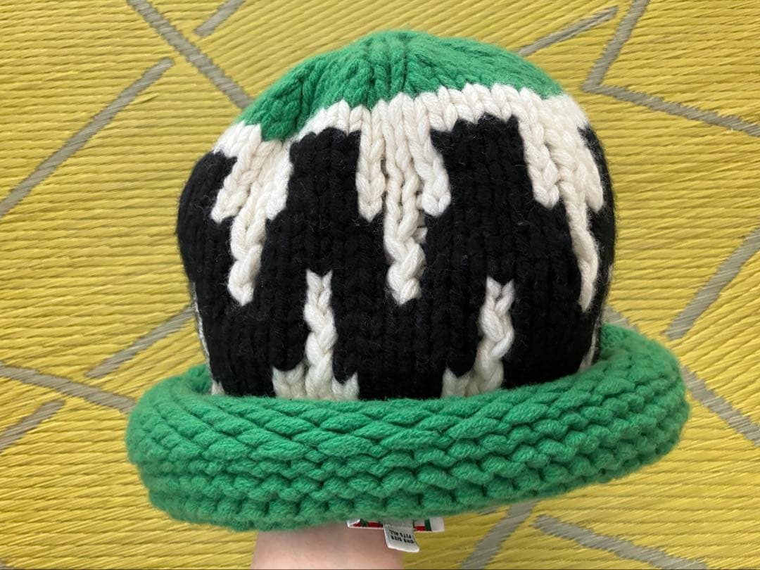 KENZO ニット帽 緑/黒/白 U