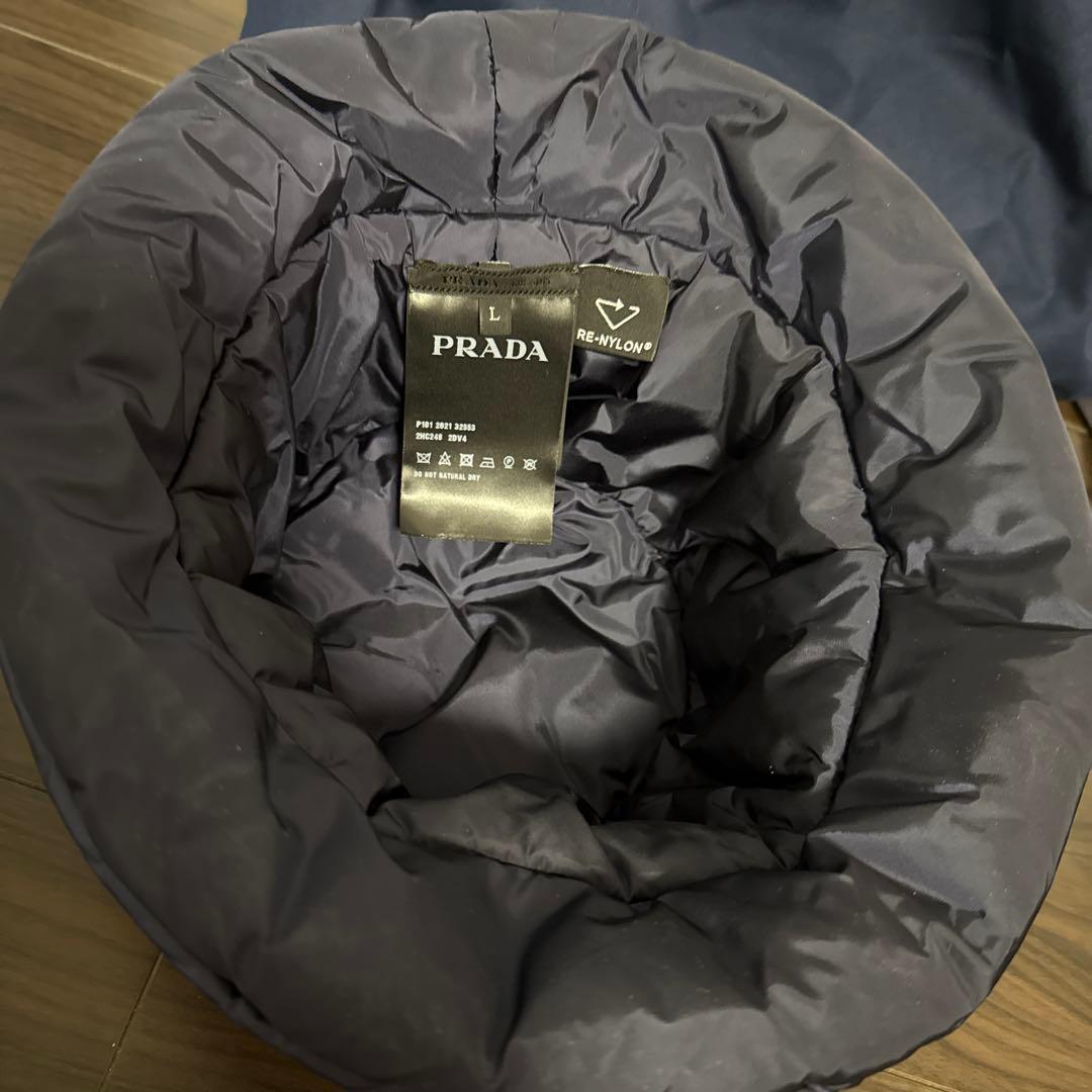 PRADA ネイビーバケットハット Lサイズ