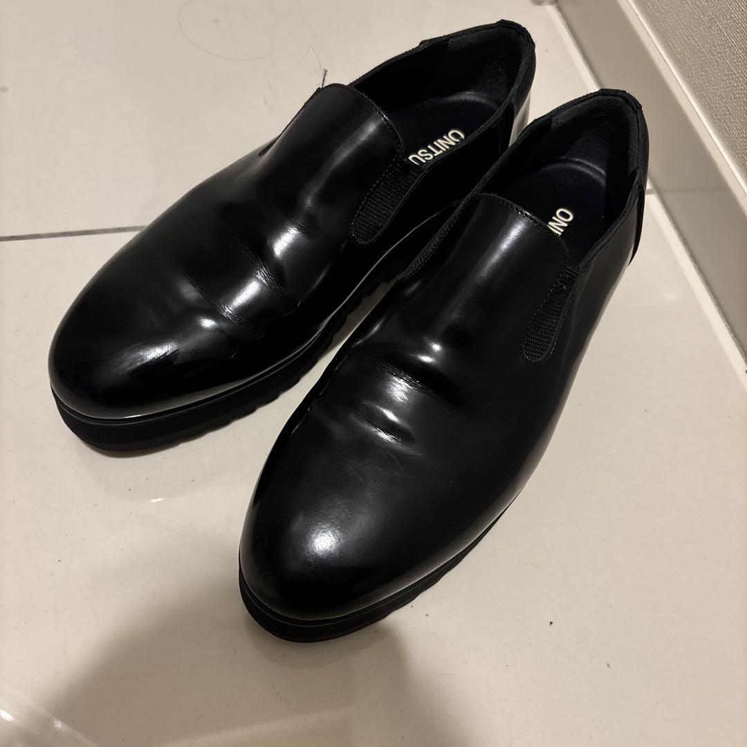 美品THE ONITSUKA SLIP ON 24.5 ブラック ローファー