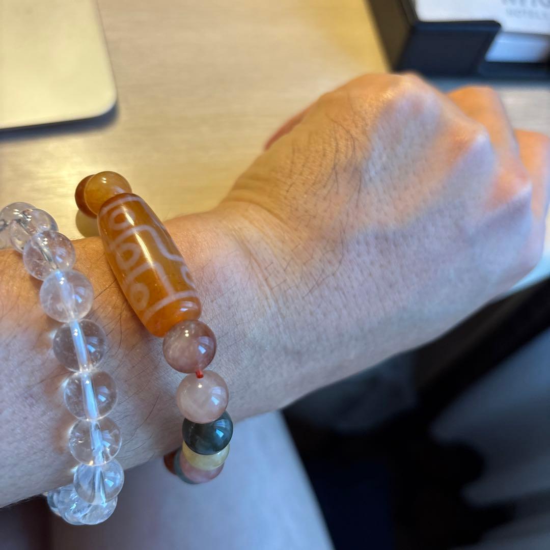 めちゃくちゃ綺麗！オレンジ九眼天珠！ズドドーンとくる！