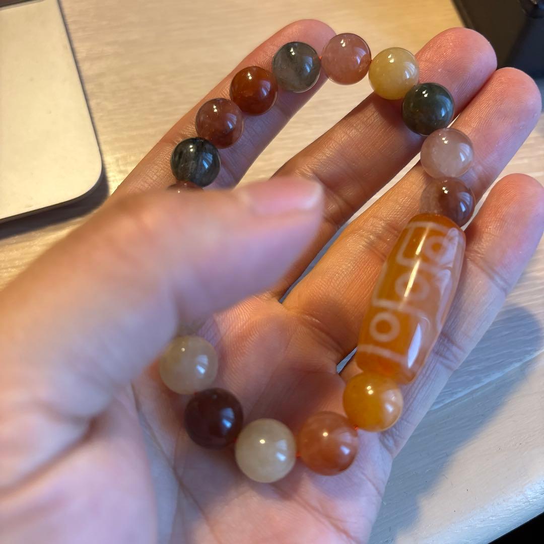 めちゃくちゃ綺麗！オレンジ九眼天珠！ズドドーンとくる！