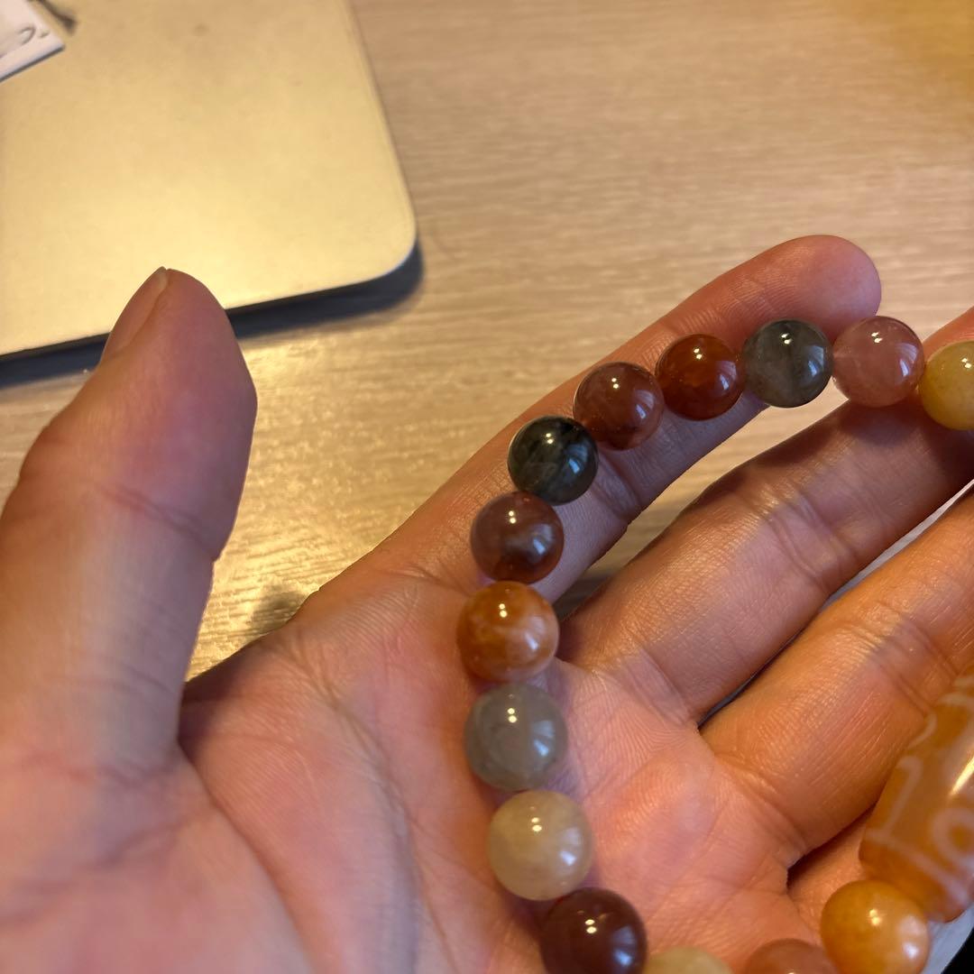 めちゃくちゃ綺麗！オレンジ九眼天珠！ズドドーンとくる！