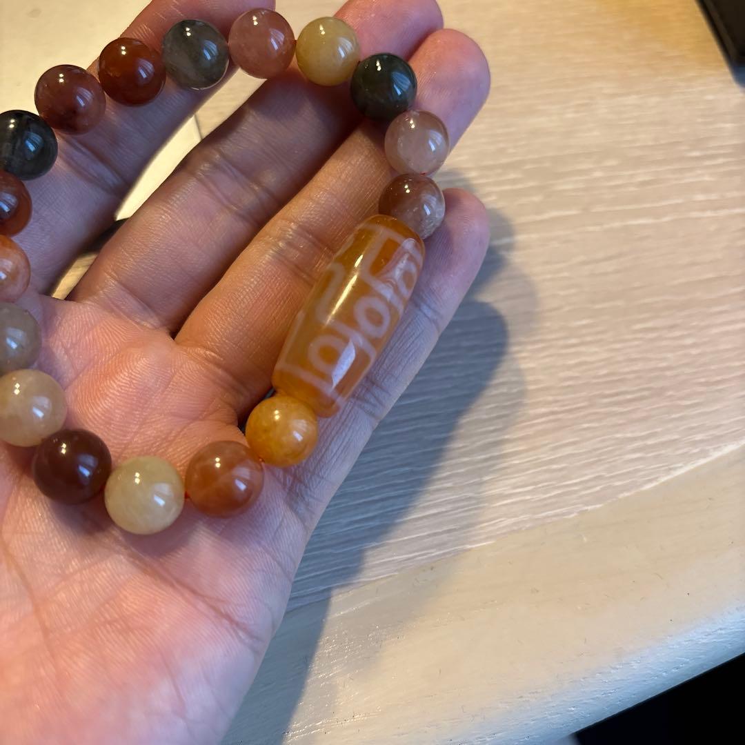 めちゃくちゃ綺麗！オレンジ九眼天珠！ズドドーンとくる！