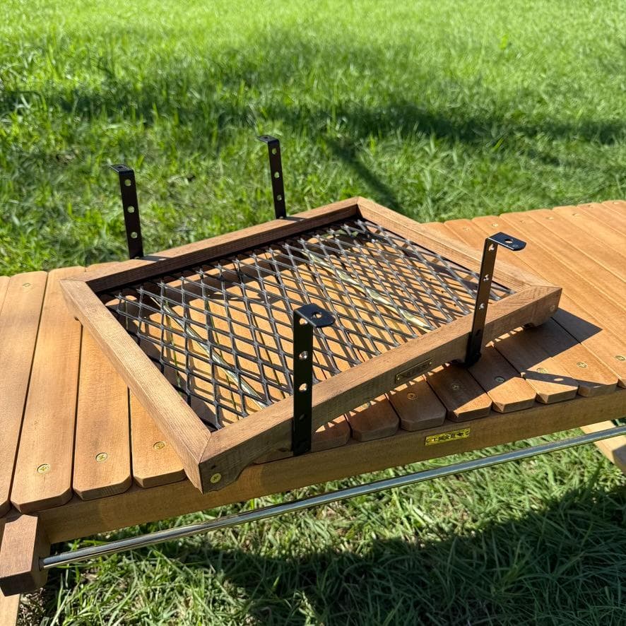 タフ丸金具 ウォルナット 木×エキスパンドメタル×真鍮パーツ IGTフレーム対応