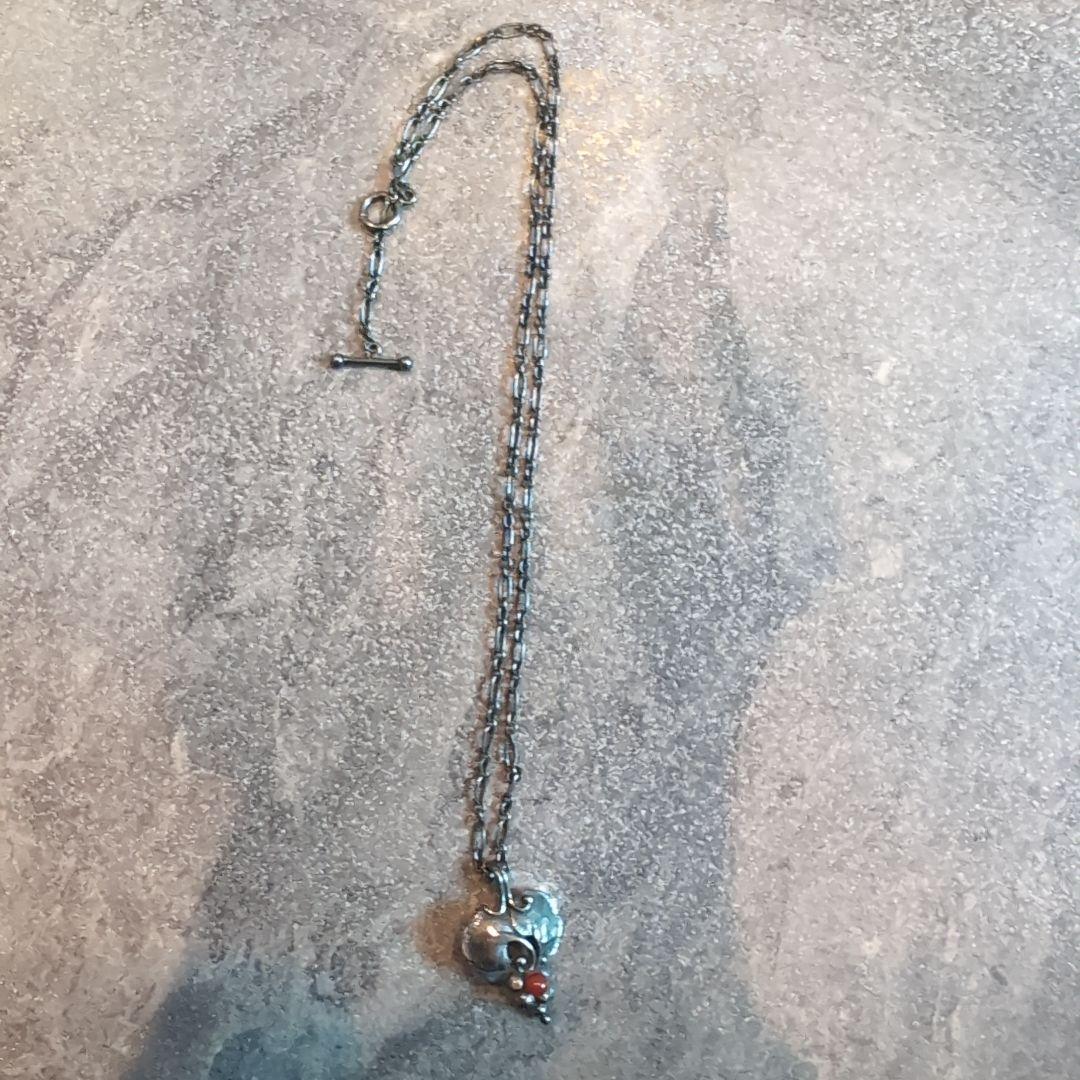 ジョージジェンセン　イヤーペンダント、カーネリアンSV925　1996年製