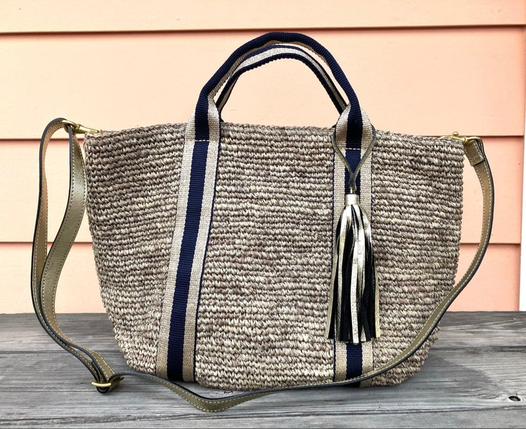 VIOLAd'ORO✨ヴィオラドーロ　ラフィア　かごバッグ　ショルダーバッグ