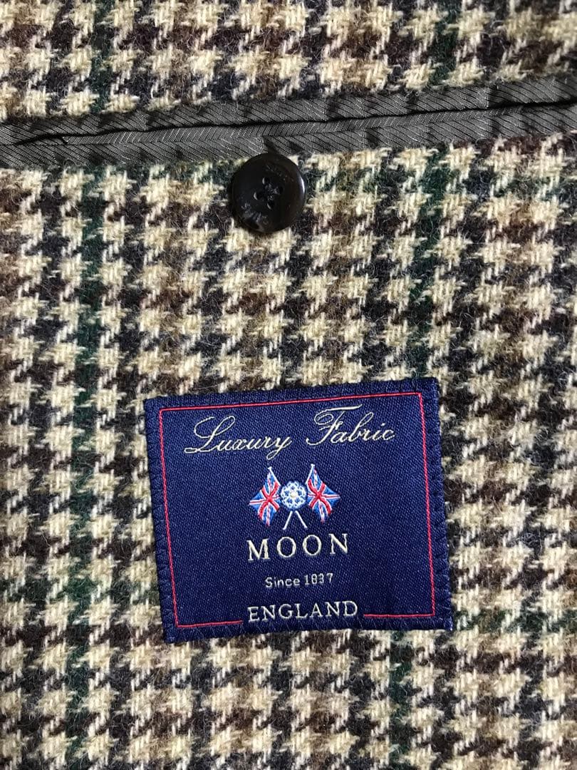 SHIPS MOONガンクラブチェック ツイードジャケット 46サイズ