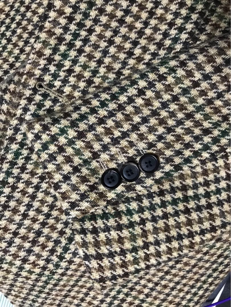 SHIPS MOONガンクラブチェック ツイードジャケット 46サイズ