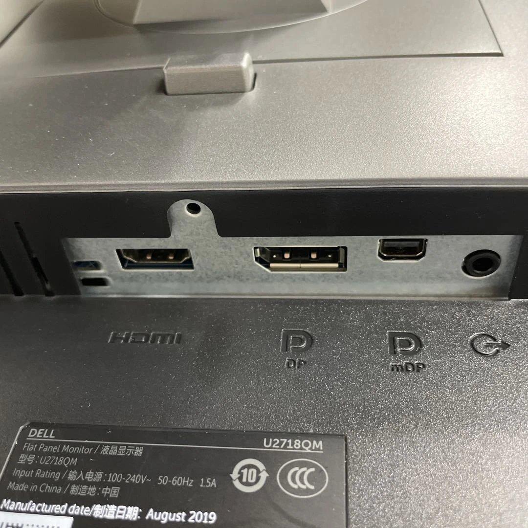 PCモニター DELL U2718QM 4K 2019年製 DELL