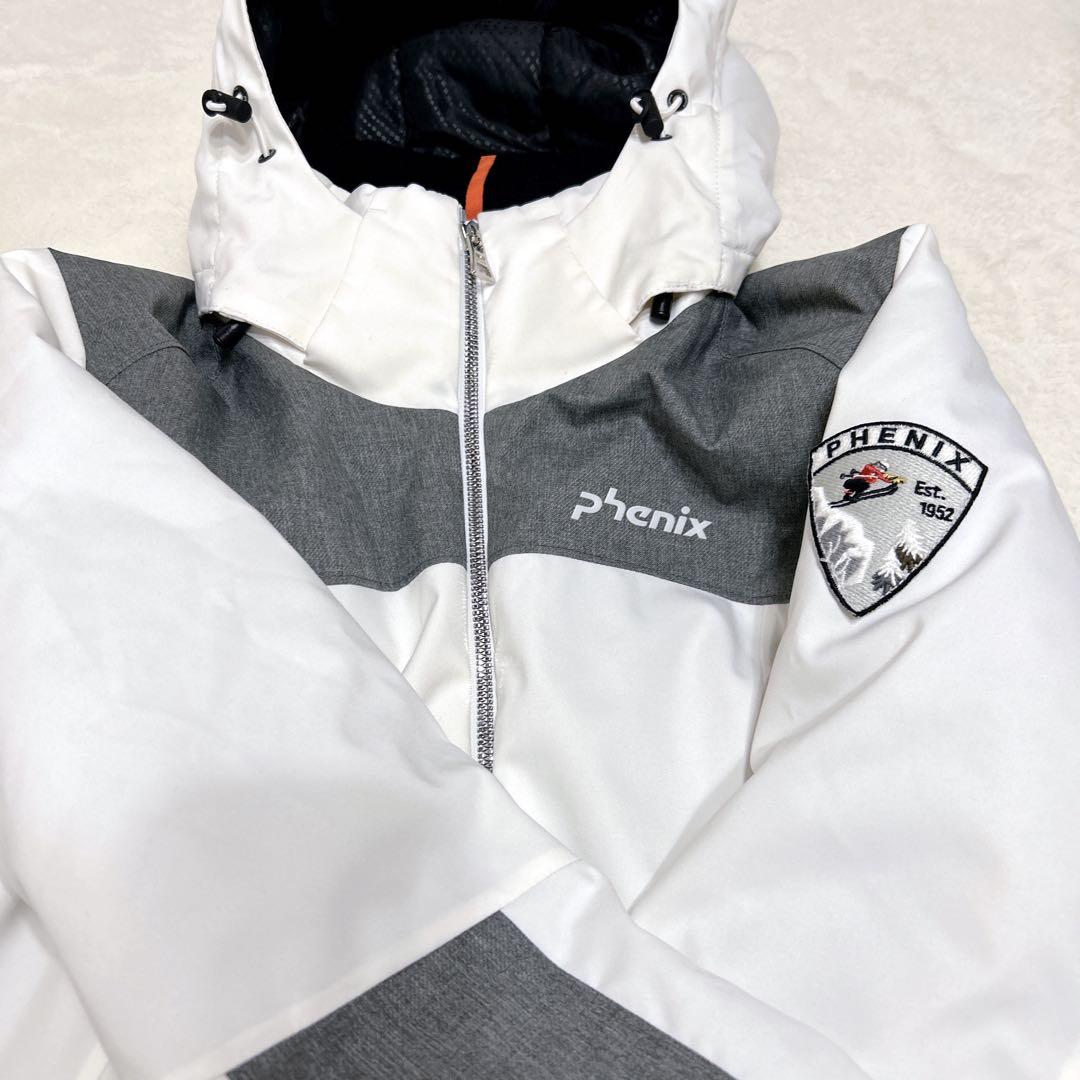 【極美品】PHENIX スキーウェア Lサイズ ホワイト/グレー　ブラック