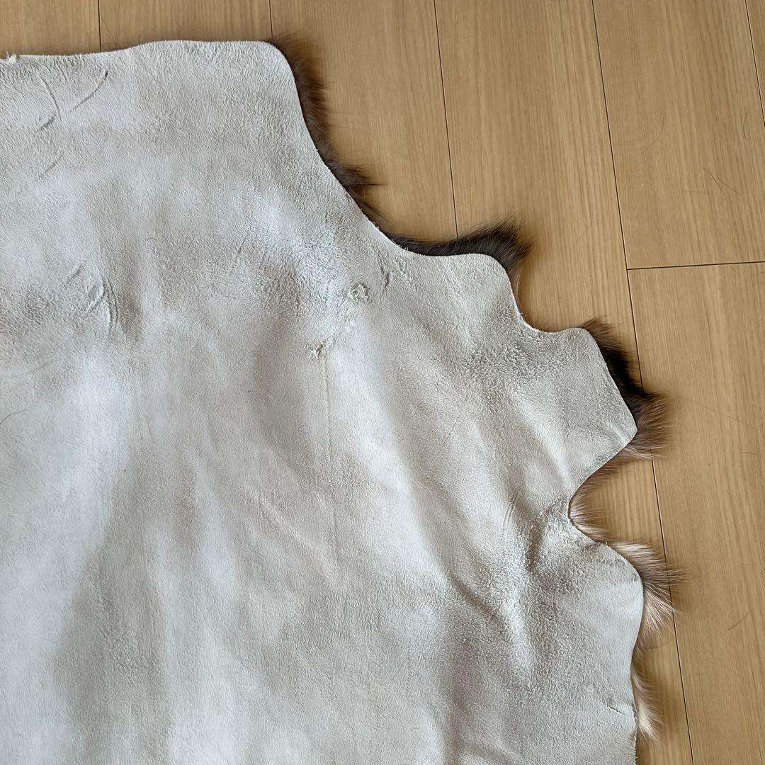 天然山羊毛皮 ヤギ皮 カーペット マット 本革 115*83cm