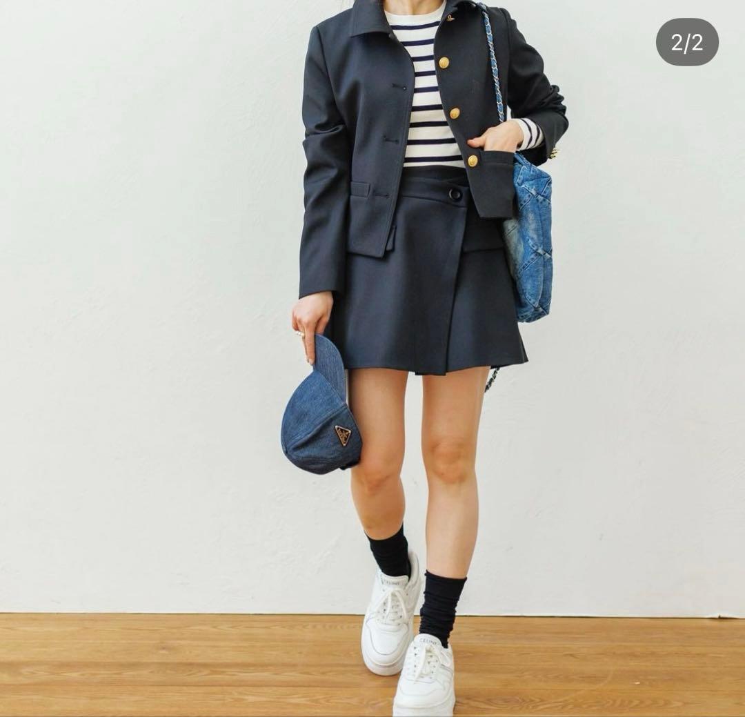 bluelea wrap culotte skirt ブラック36 新品未使用