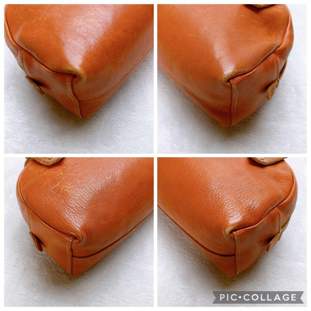 ✨美品✨イルビゾンテ 2wayミニショルダーバッグ ヌメ革 ブラウン ロゴ