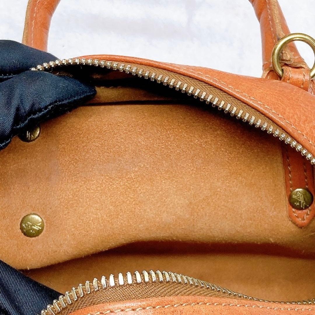 ✨美品✨イルビゾンテ 2wayミニショルダーバッグ ヌメ革 ブラウン ロゴ