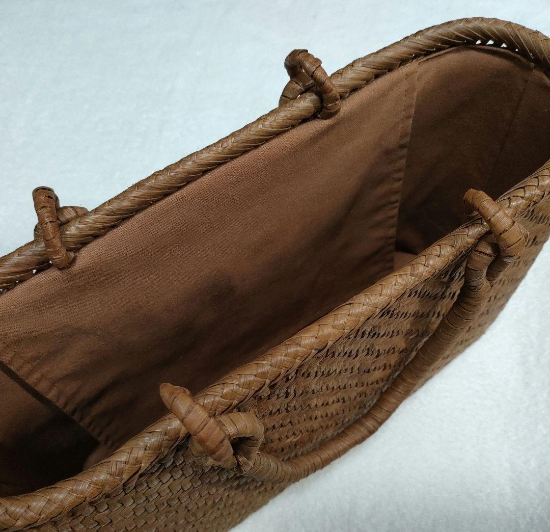 チ*)様 かごや ☆ やまぶどう かごバッグ ☆ オマケ付き　【新品同様】