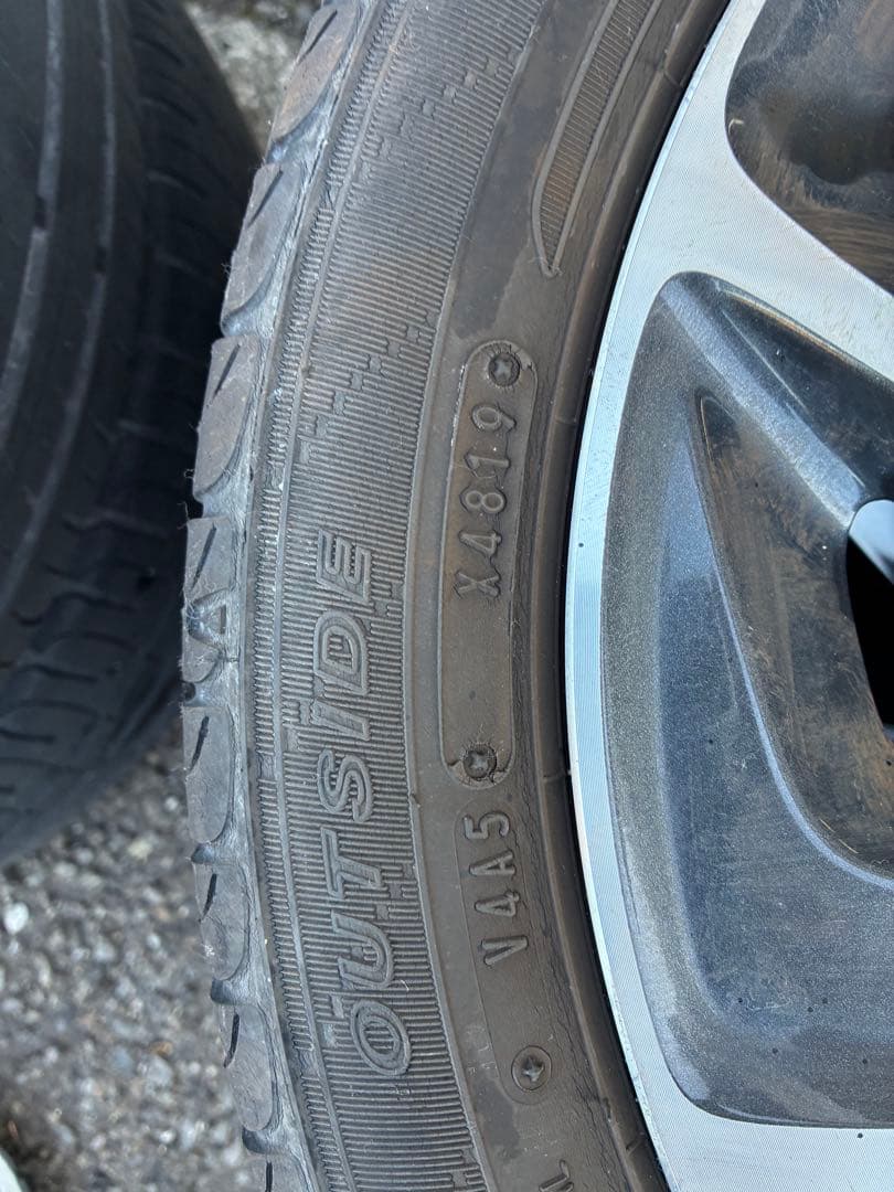 スペーシアカスタムから取り外し165/55R15アルミタイヤセット