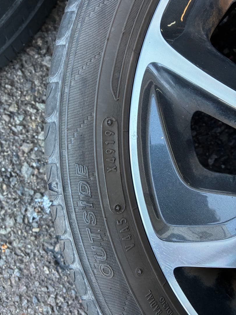 スペーシアカスタムから取り外し165/55R15アルミタイヤセット