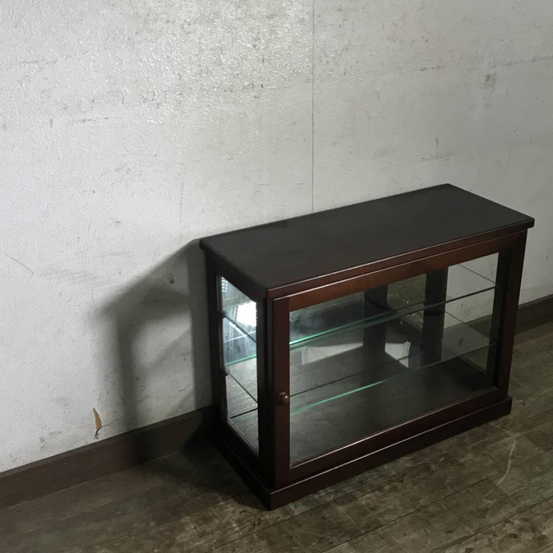 ガラスケース 3段 アンティーク キャビネット ショーケース 木製