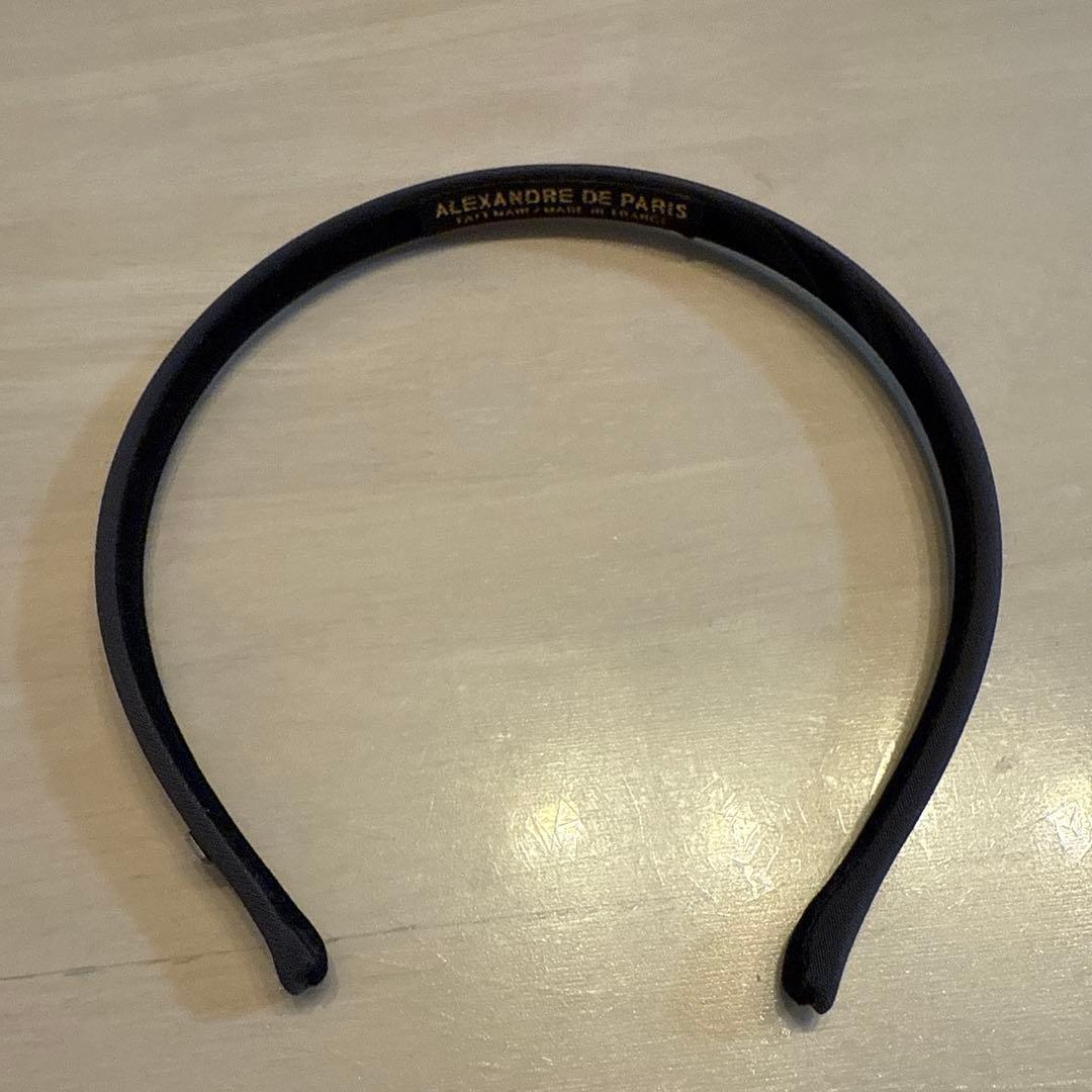美品　アレクサンドルドゥパリ カチューシャ 10mm グレー　ヘアアクセサリー