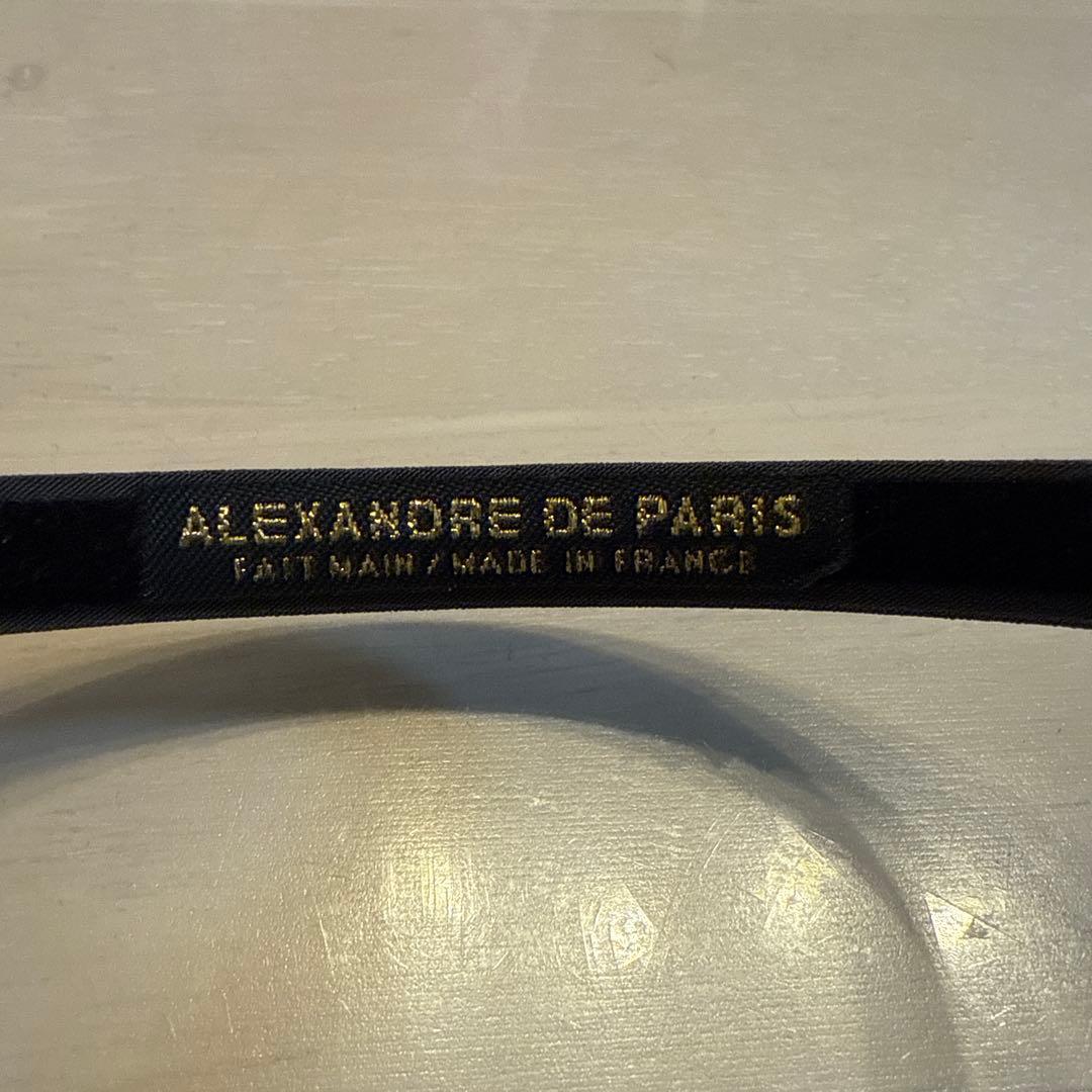 美品　アレクサンドルドゥパリ カチューシャ 10mm グレー　ヘアアクセサリー