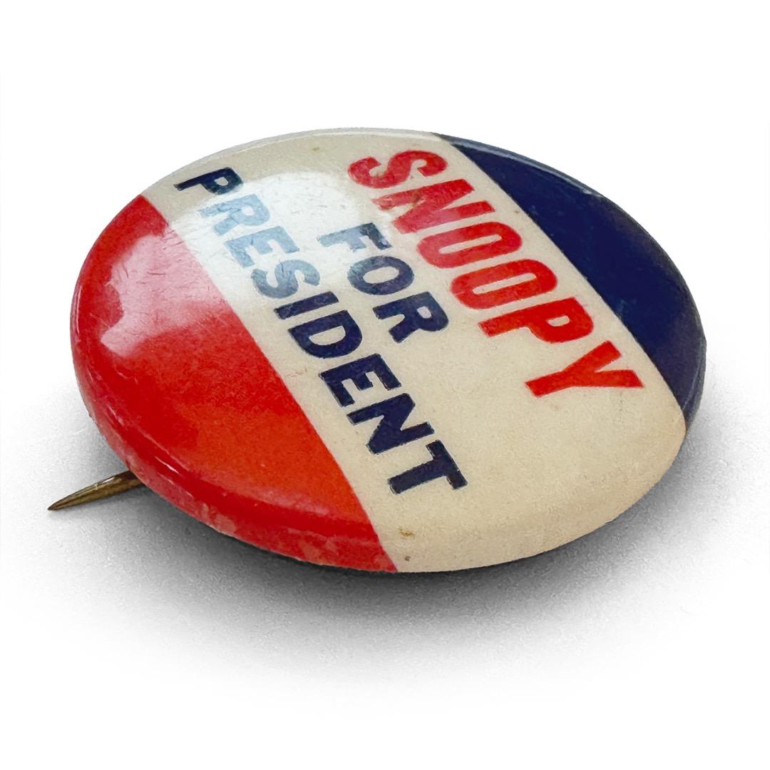 藤原ヒロシ愛用｜ヴィンテージ スヌーピー for President 缶バッジ