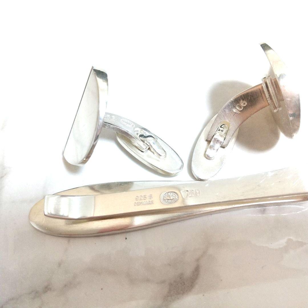 ジョージジェンセン シルバー925 ネクタイピン　カフス　バーバリー