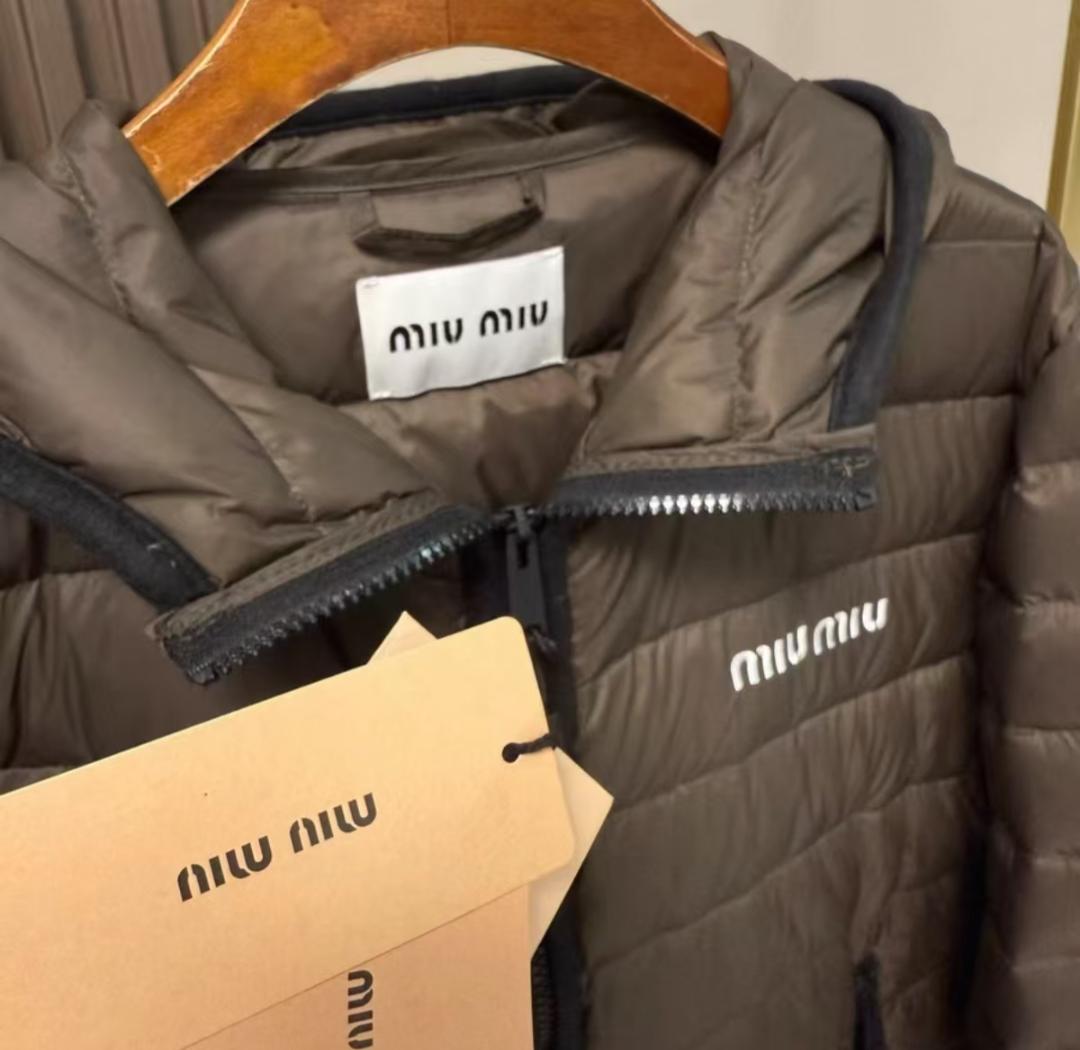 MIU MIU ブラウン キルティング ダウンジャケット