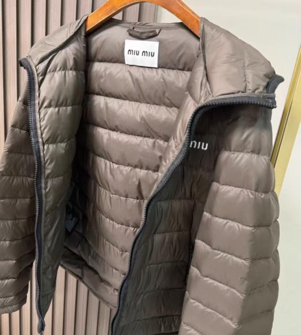 MIU MIU ブラウン キルティング ダウンジャケット