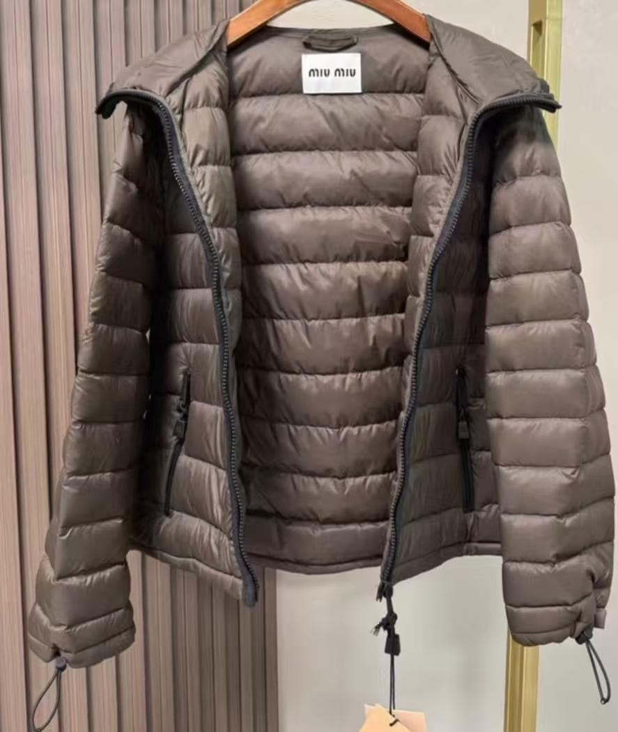 MIU MIU ブラウン キルティング ダウンジャケット